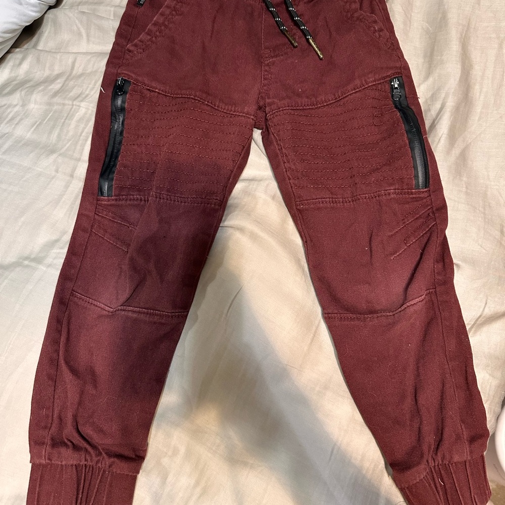 Ring of Fire Kids Maroon Joggers with Black Accents